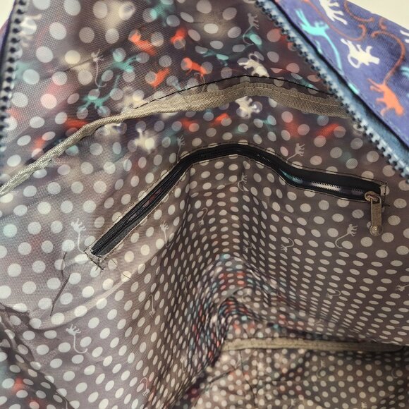 Kipling Monkey Pattern Duffel Bag Blue Large - Picture 10 of 10